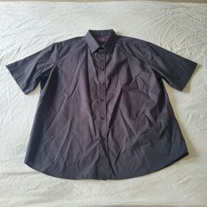 Untuckit Short Sleeve Button Up Shirt Mens Size XL Coufran Classic Fit Black